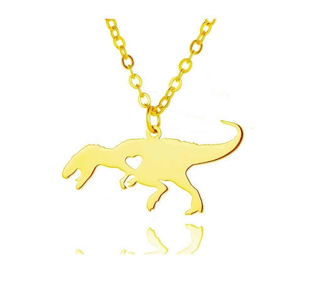 European And American Cute Dinosaur Necklace Animal Pendant