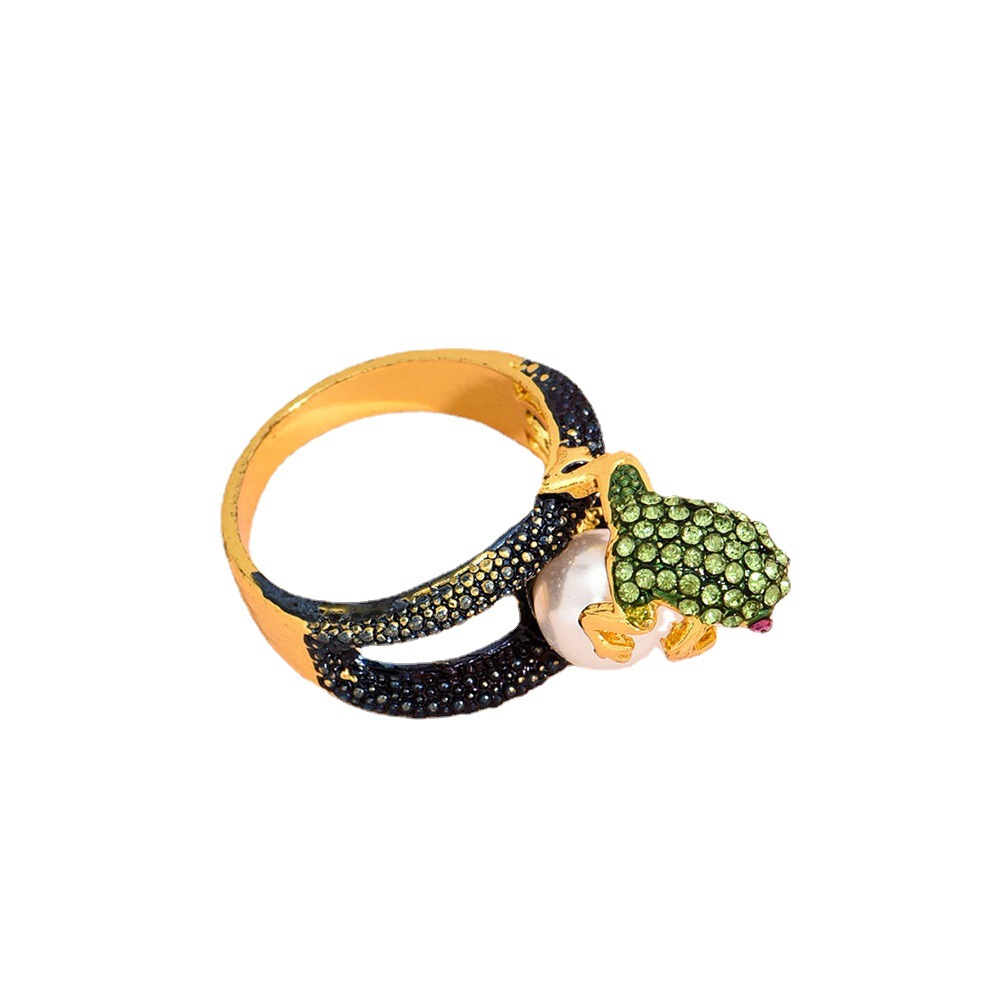 Ring Treasure Hunt Frog Diamond Alloy Ring
