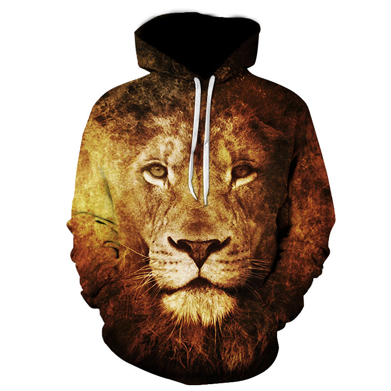 Parent-child 3D Lion Casual Print Pullover Sweater