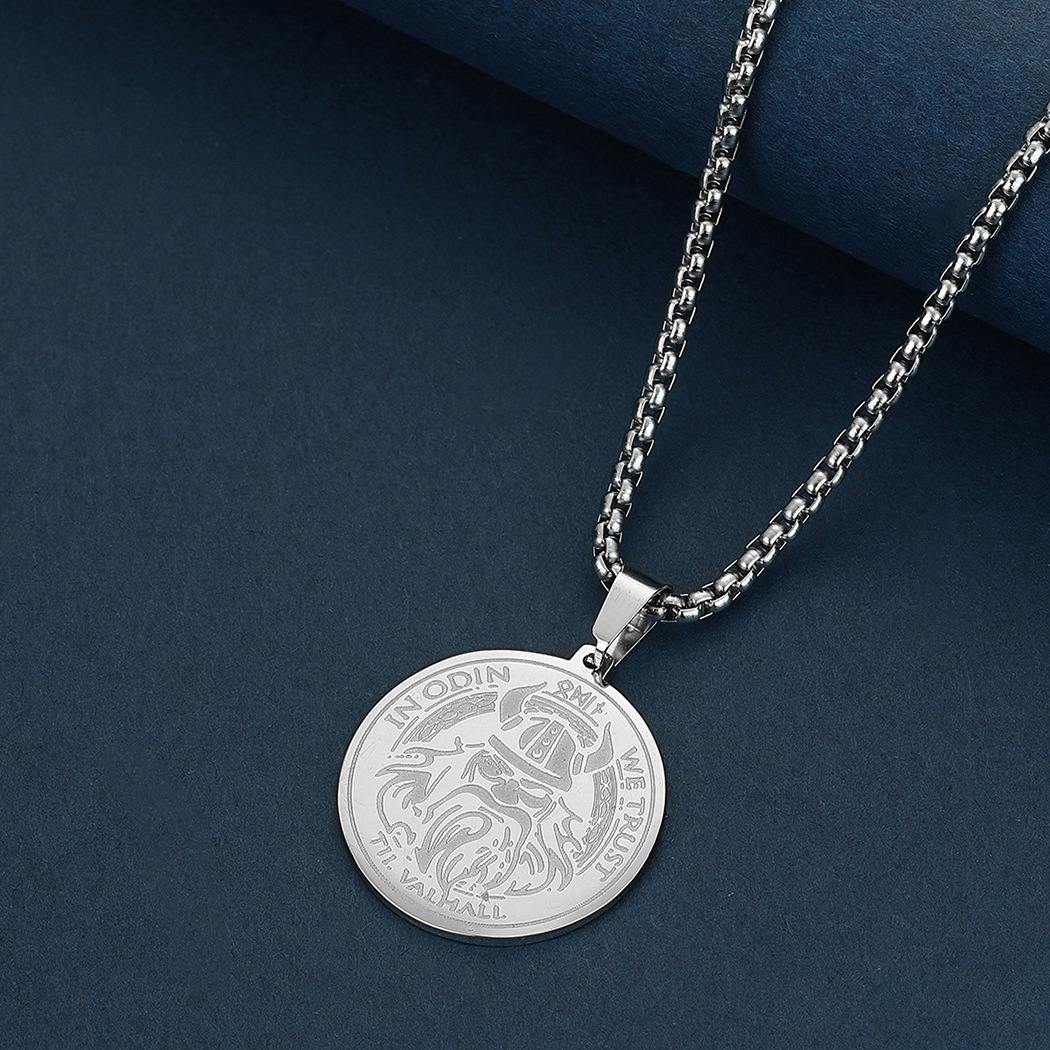 Men's Fashion Geometric Stainless Steel Pendant Necklace