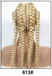 Front Lace Synthetic Fiber Four Braid Wig 613Style - Shop at LoveMi