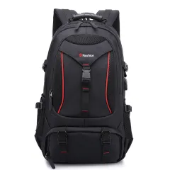 Fashion Leisure Travel Backpack Student Male - Black - View 1
