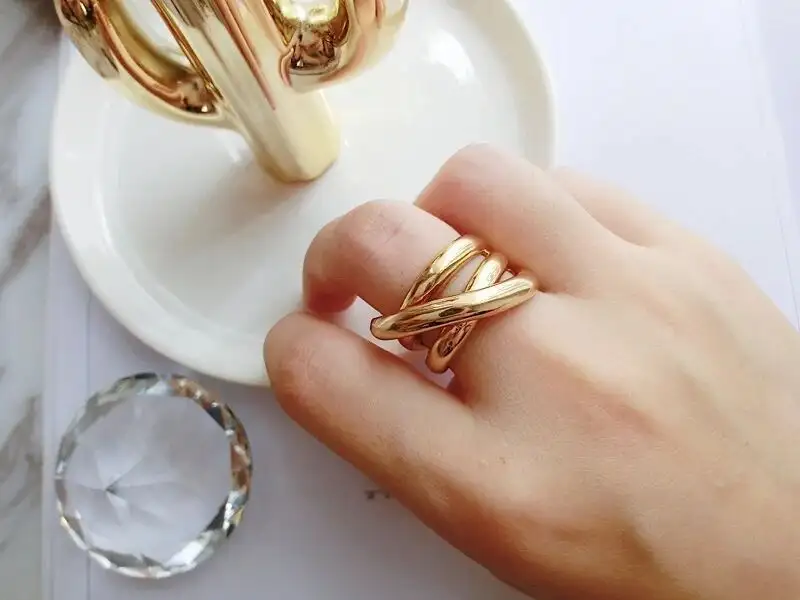 Retro Fashion Cross Multi-layer Big Ring