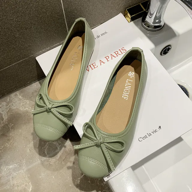 Women's Shoes New New Net Celebrity Wild Fairy Scoop Shoes Green - Shop at LoveMi