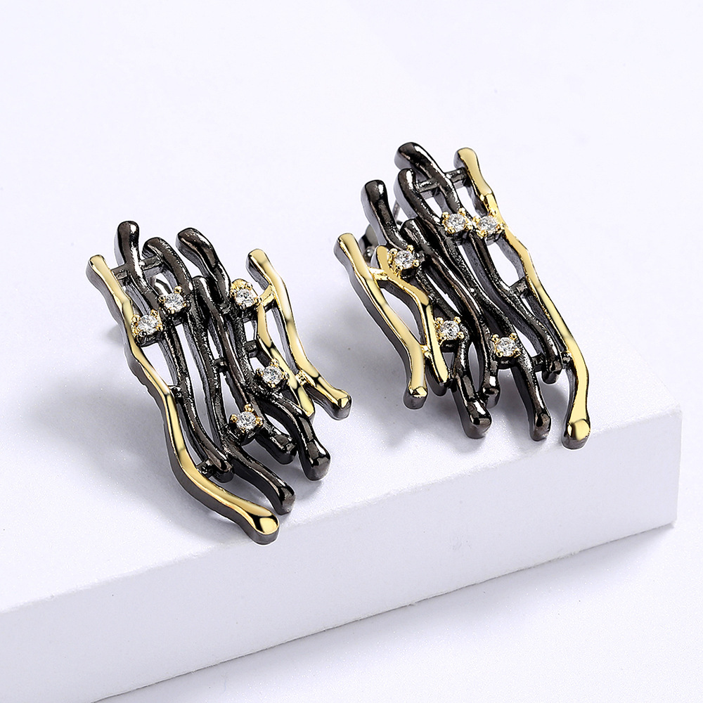 Earrings Geometric Retro Earrings Hollow Earrings