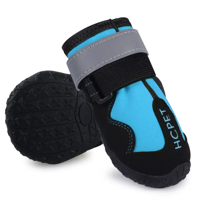 Pet Dog Night Reflective Kick resistant Mountaineering Waterproof Shoes Blue H Label - Shop at LoveMi
