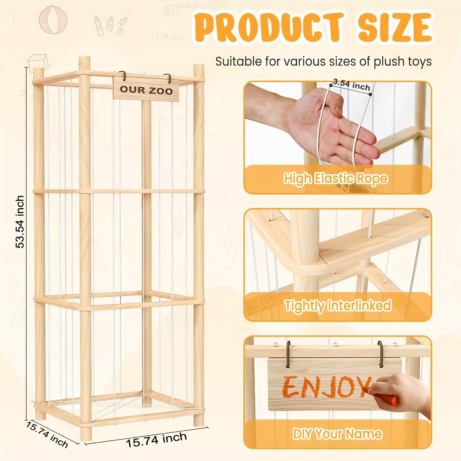 Spacious Wooden Doll Storage Shelf  Easy Assembly, Space-Saving, And Elegant Ideal For Playrooms, Bedrooms, And Living Rooms