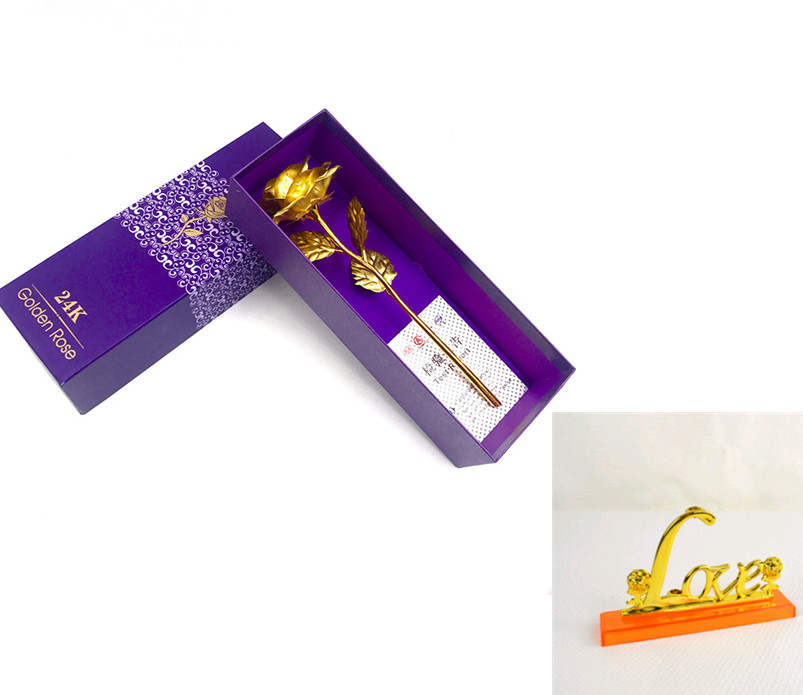 Gold purple gift with base