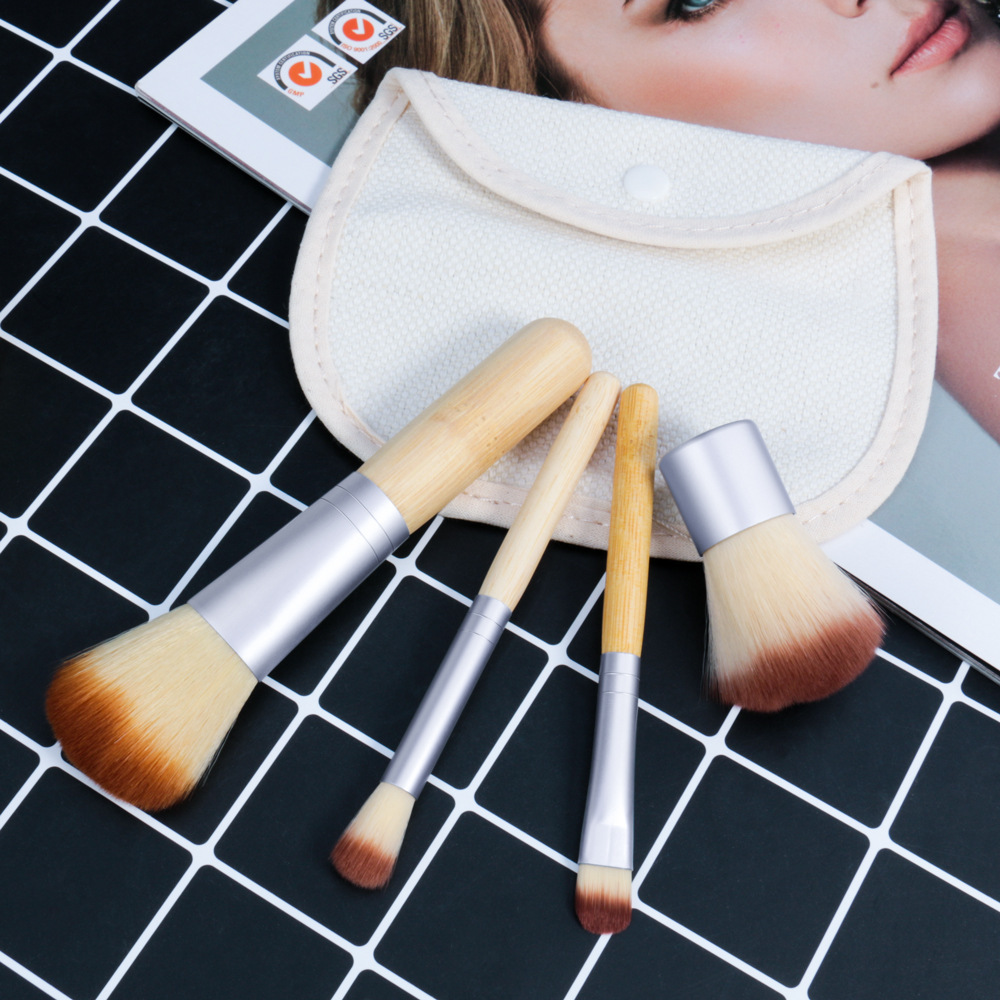 Set Pennelli per Maquillage Pennello Bamboo Manico Polvere
