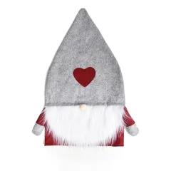 Santa Claus Beard Chair Cover Christmas Banquet Fabric - Grey Hat - View 1