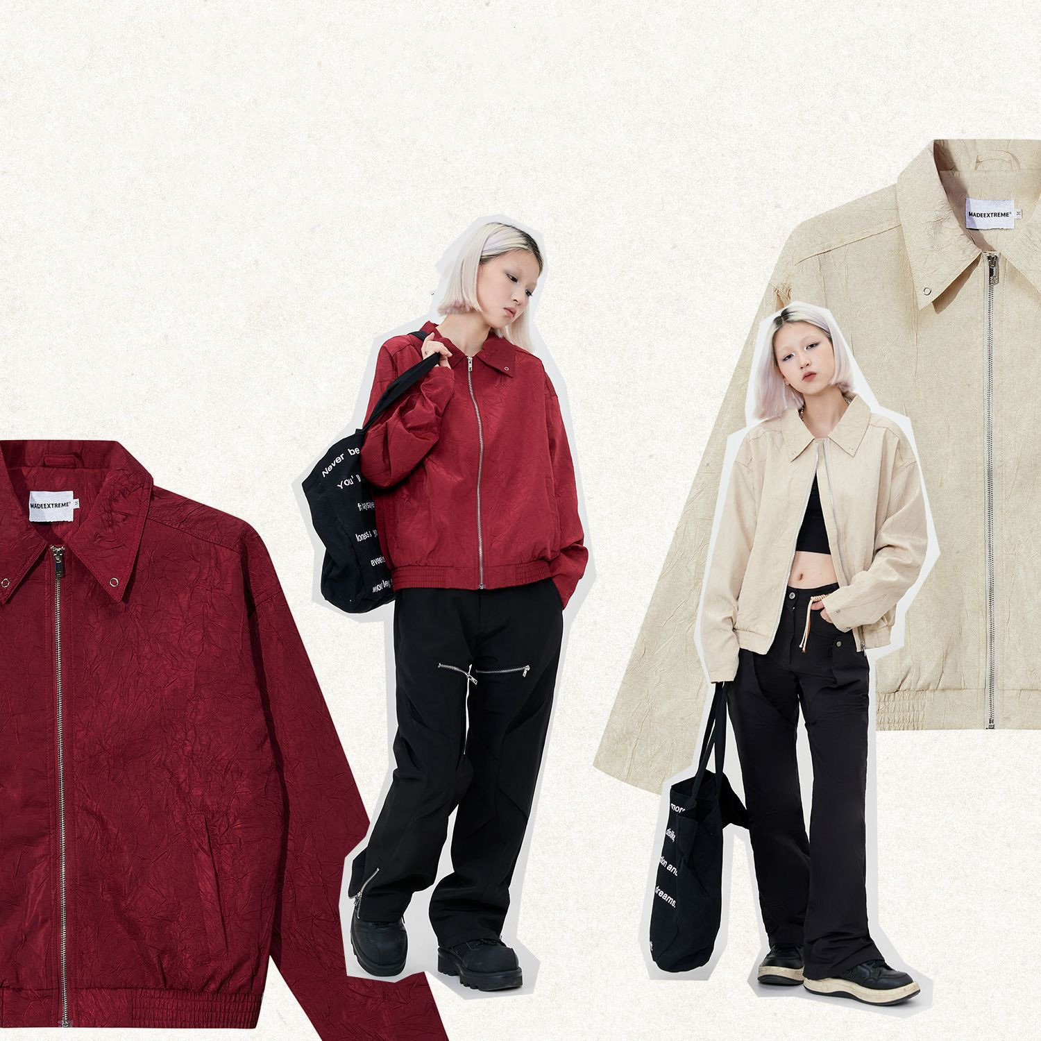 Retro Coat Men's Clothing Niche Pleated Couple