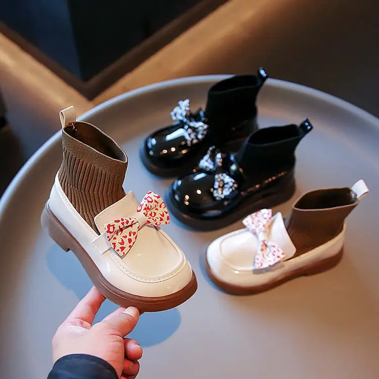 Girls' Leather Shoes Autumn And Winter Children's