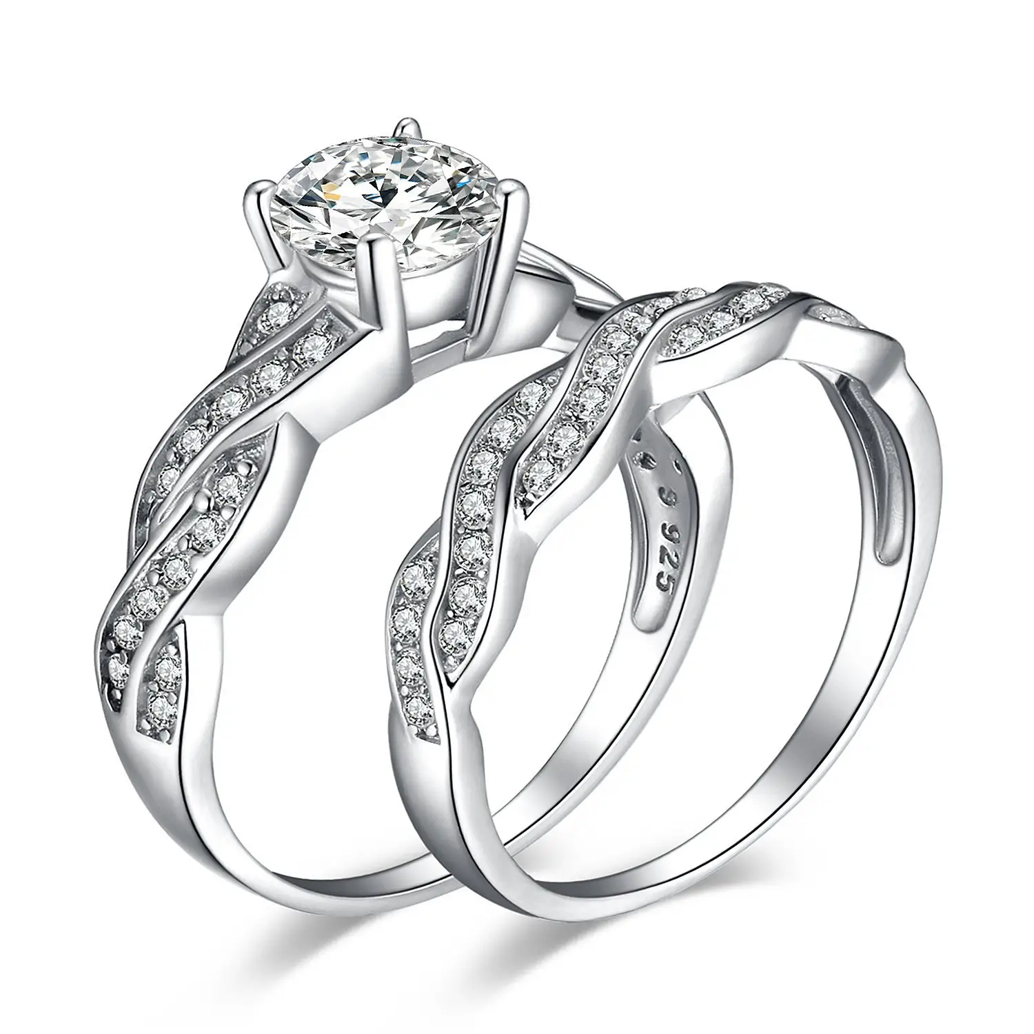 Women's Fashion Plating Couple Ring Set