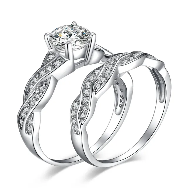 Women's Fashion Plating Couple Women's Ring Set Silver - Shop at LoveMi