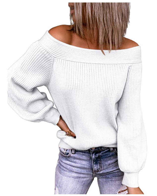 Title 3, Womens Off-The-Shoulder Plus Size Loose Knit S...