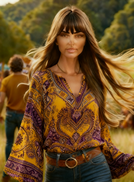 Women's Bohemian Retro Floral T-Shirt