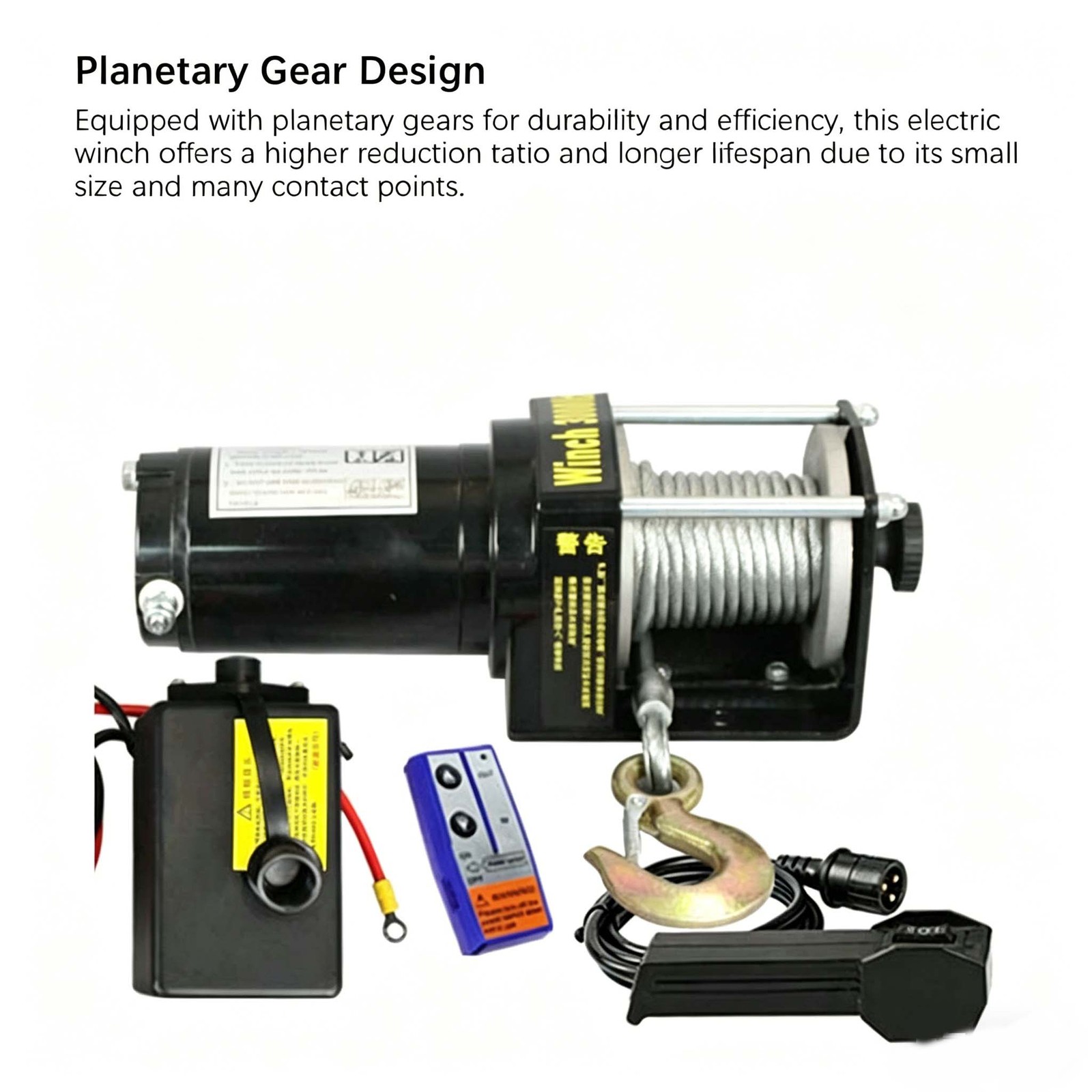 12V 3000lbs Electric Winch Steel Cable Truck Trailer Towing
