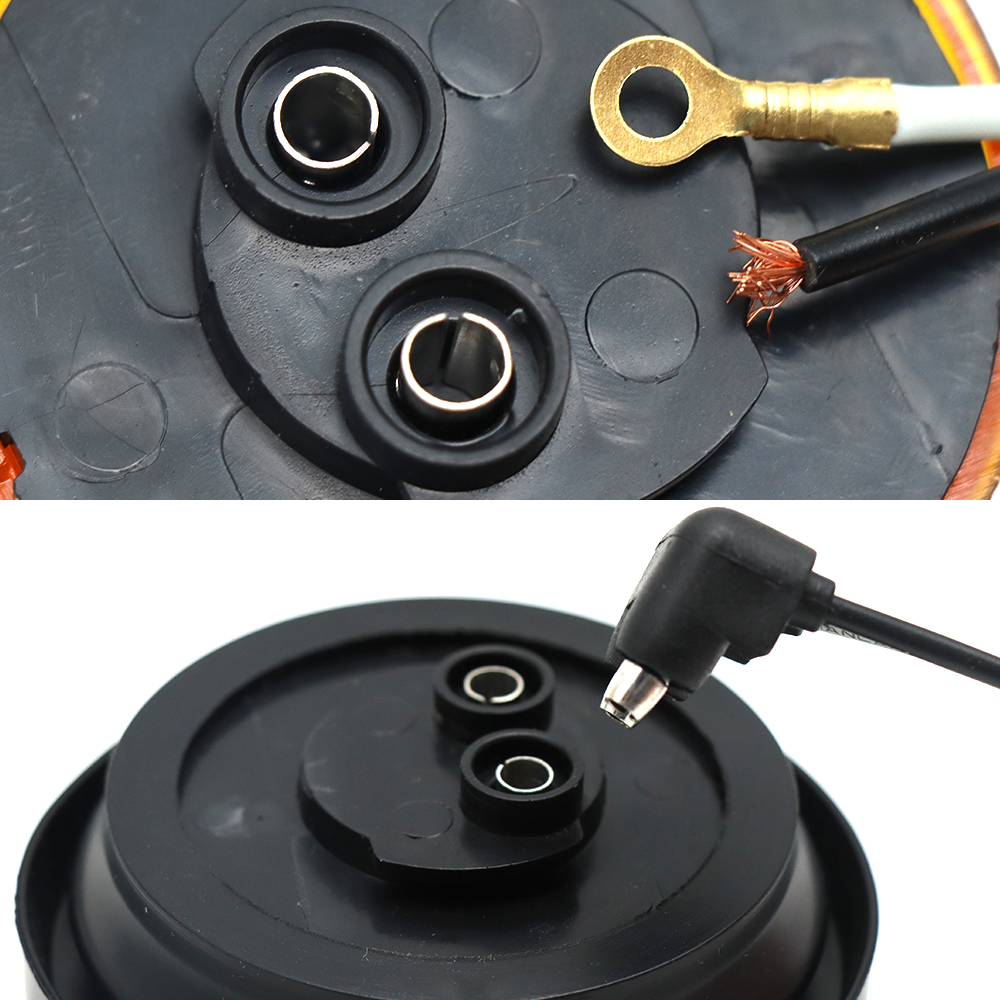 Truck Universal Small Taillight American Version,  4LED Rubber Ring Round Light With Plug ,12V, 5 Red Covers-5 Yellow Covers