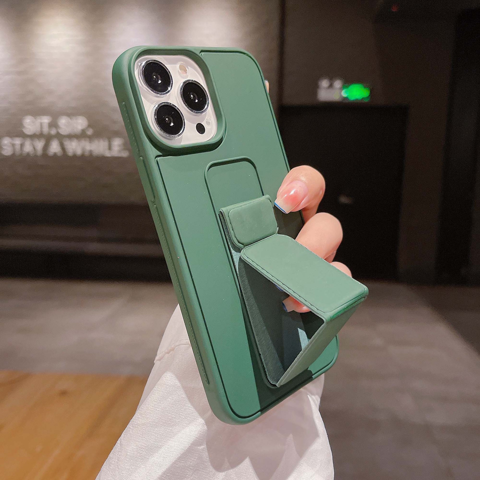 Candy Color Bracket Silicone Phone Case - Image 7