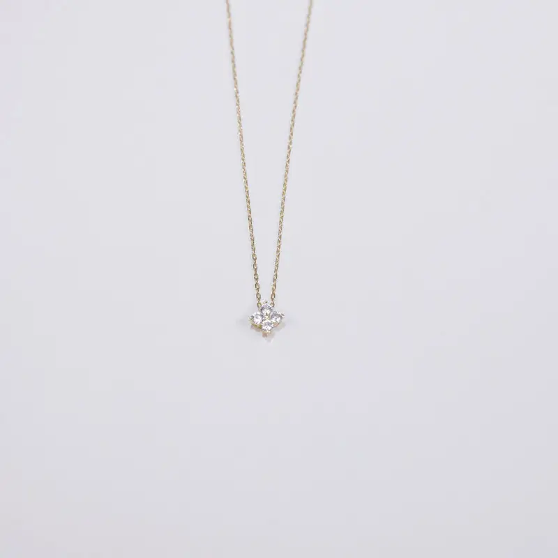 Sterling Silver Zircon Plated Necklace