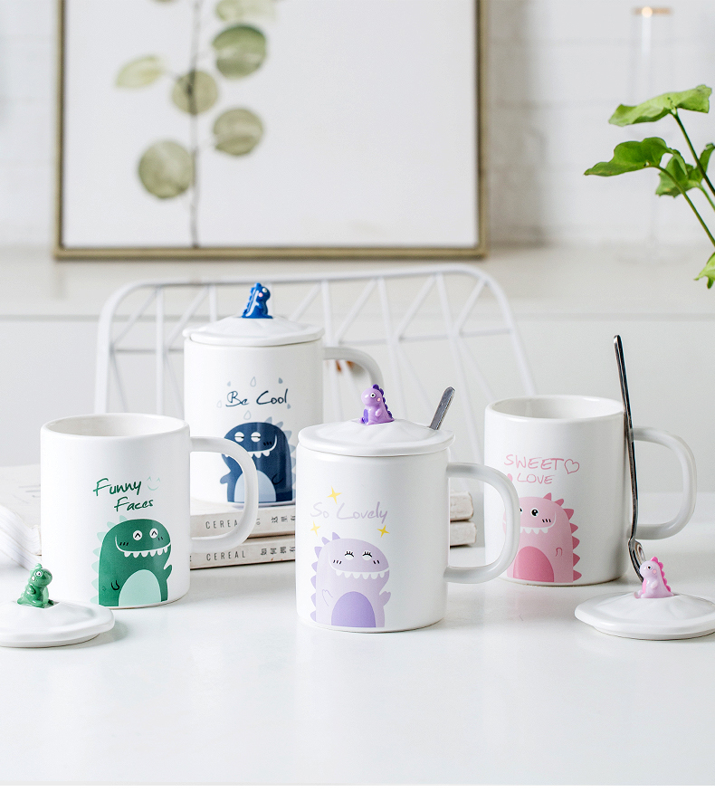 Couple Creative Large-capacity Three-dimensional Ceramic Water Cup