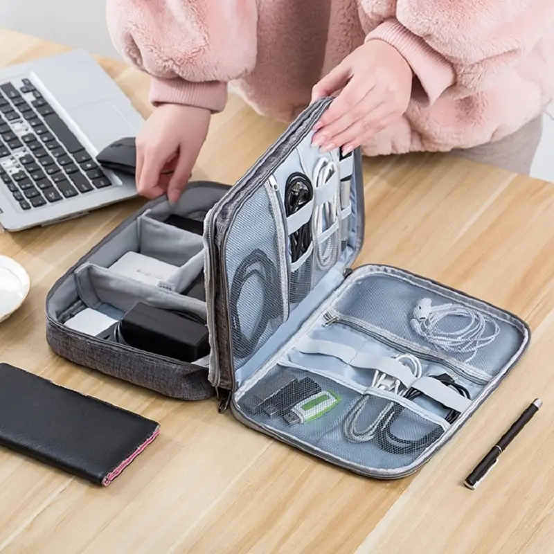 Electronics Organizer Travel Cable Bag Waterproof Portable