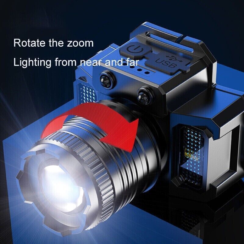 USB-C Rechargeable Zoom Headlamp, 2-Pack