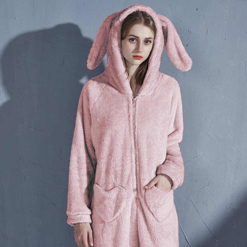 Title 4, Lovely rabbit ears autumn and winter pajamas