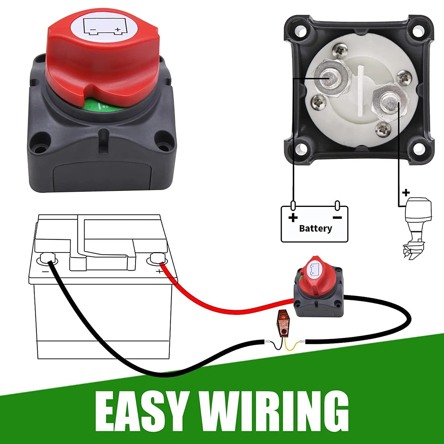 12V 600A Battery  Isolator Cut Off Kill Fit For Knob Marine Boat Camper UK — foto 9