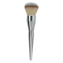 Large Single Powder Brush Rose Gold Cosmetic Brush - Trichromatic Hair - View 1