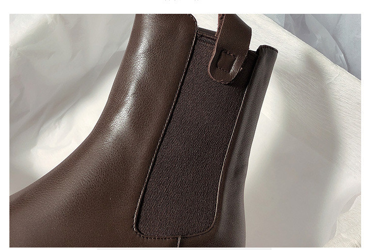 Retro Round Toe Thick Bottom Martin Boots Set Foot Leisure