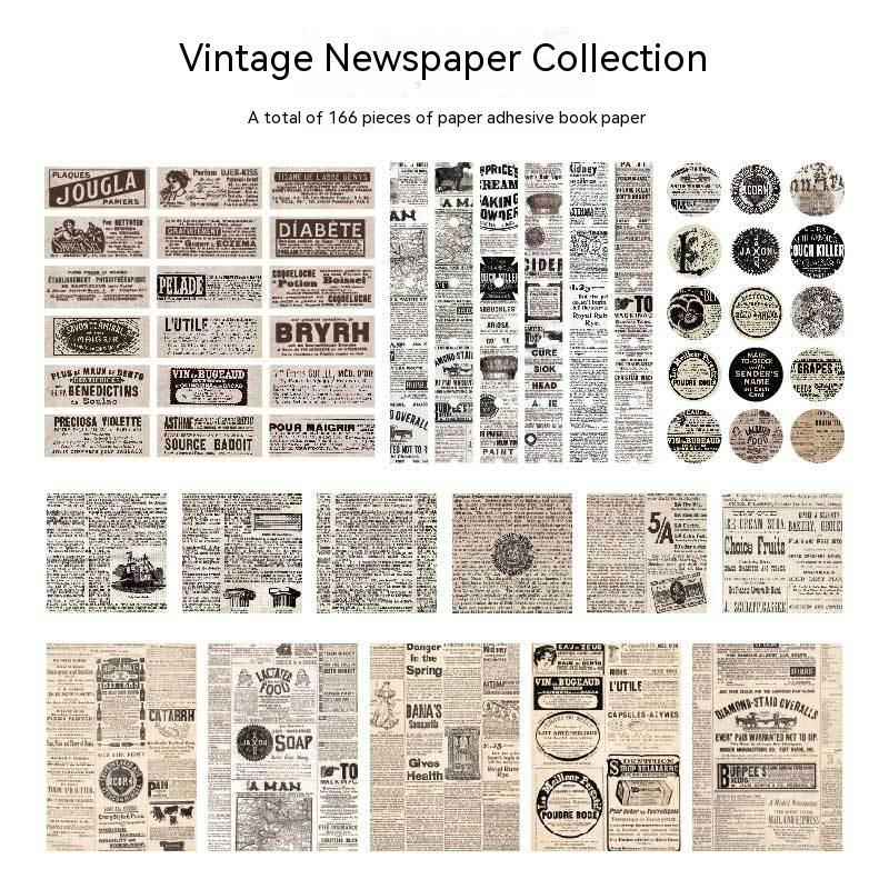 4 Vintage Newspaper Set