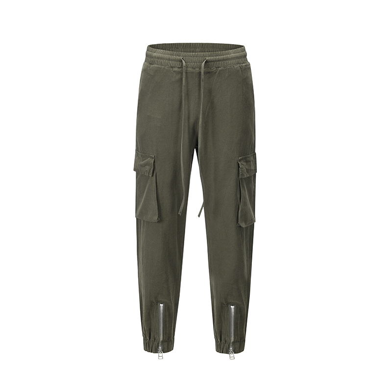 Title 6, Pantalon cargo décontracté à boucle zippée pour...