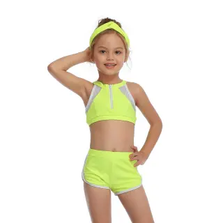 Sports Parent-child Swimwear European And American Swimwear - Green