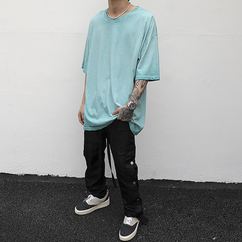 Men's Short-sleeved T-shirts With Heavy Washing And Worn Out