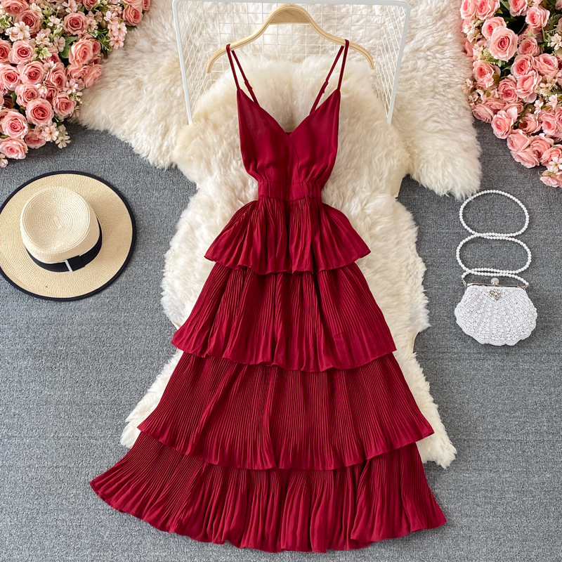 Rabbit Hair V-Neck Maxi Dress, picture 3 of 11