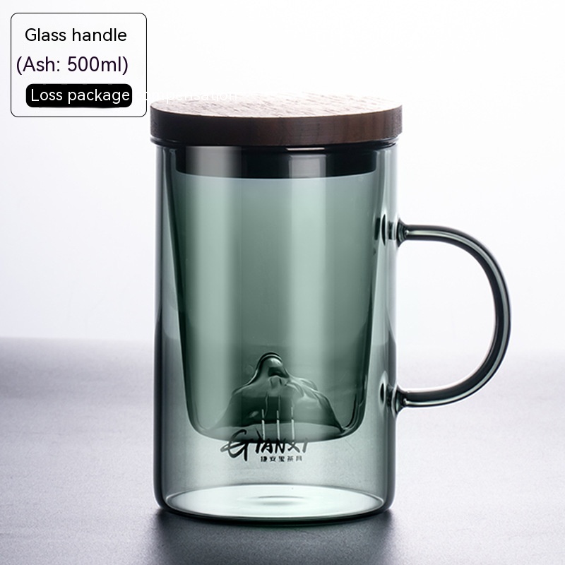 Green Gray glass Handle