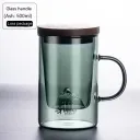 Green Gray Glass Handle