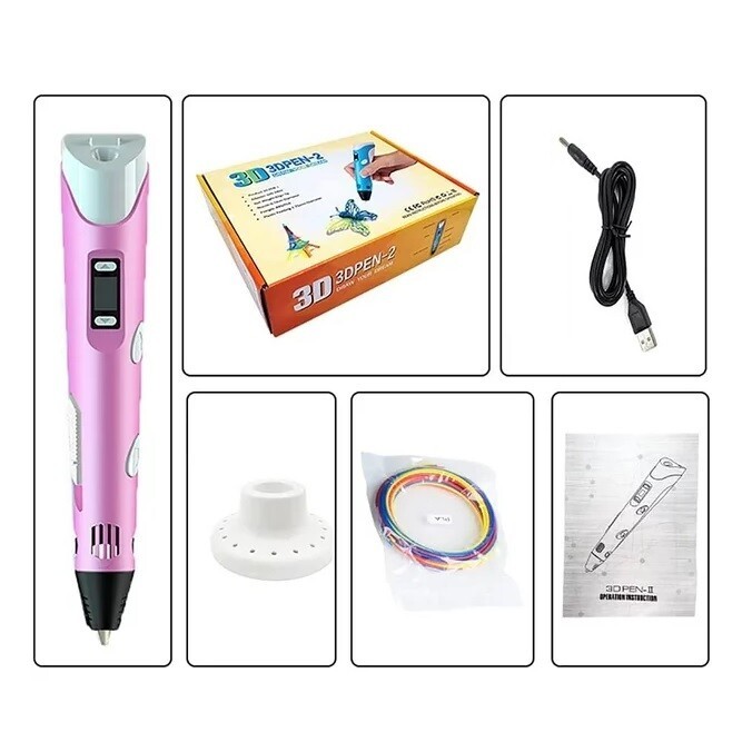 3D Printing Pen Set Doodle PLA Filament Printer Drawing 12 Colours Kids Gift — image 6