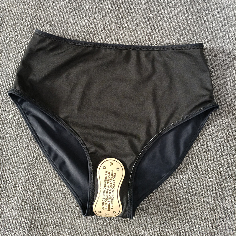 Title 4, Black Triangle High Waist Bikini Bottoms