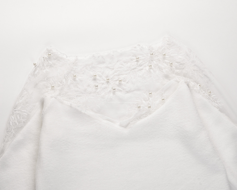 Jacquard Stitching Long-sleeved Women's Knitted Top