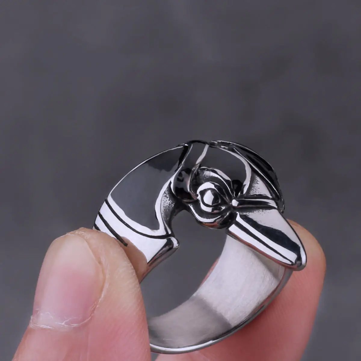 Norse Mythological Animal Viking Crow Stainless Steel Ring