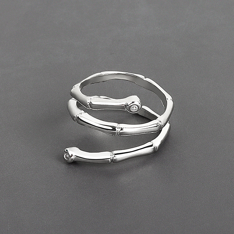 Double-layer Ring Ring Bamboo Joint Simple Niche Design Index Finger Ring