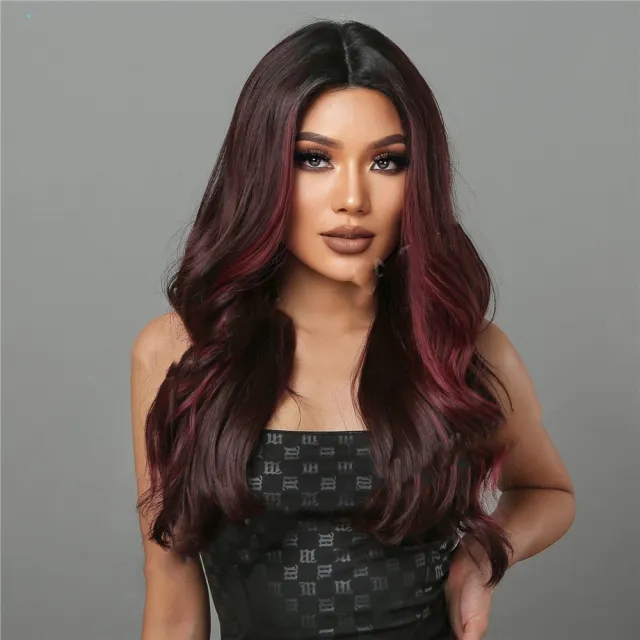 Middle Long Curly Hair With Reddish Brown High Temperature Silk Wig Bl11028 - Shop at LoveMi