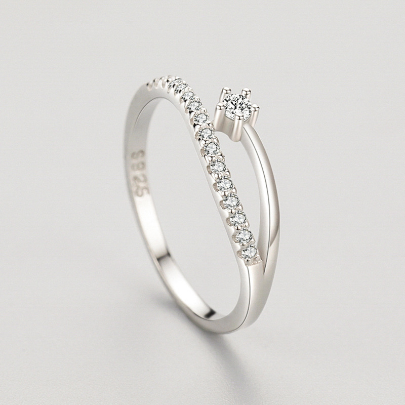 S925 Sterling Silver Niche Light Luxury Ring