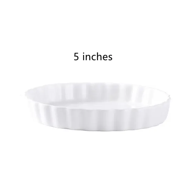 Striped Fruit Salad Plate Cake Bread Pudding Oven Bakeware White - Shop at LoveMi