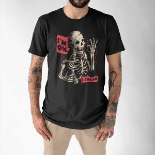 Short Sleeve Printed Men's And Women's Same Style Men's T Shirt Black - Shop at LoveMi
