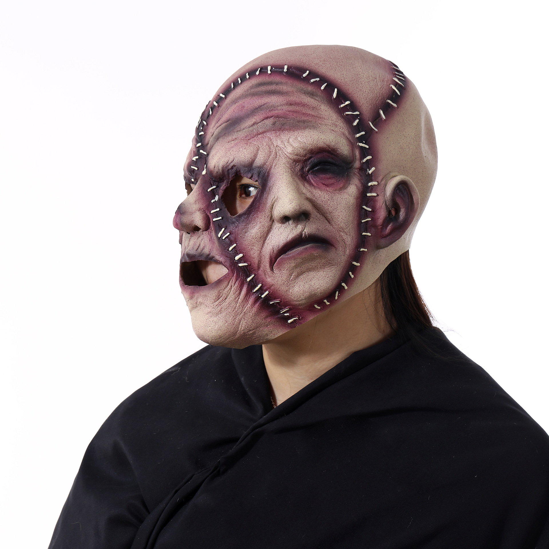 Halloween Three-sided Grimace Horror Mask Cosplay Mask Party Scary Mask Prop — foto 7