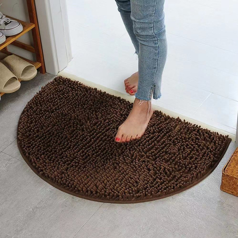 Semi-circular Carpet Absorbent Foot Pad Bathroom Non-slip