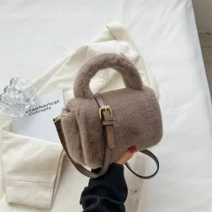 Popular Crossbody Niche Design Portable Hair Bag - Coffee - View 1